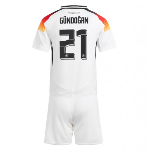 Fotbalové Dres Německo Ilkay Gundogan #21 Dětské Domácí ME 2024 Krátký Rukáv (+ trenýrky)